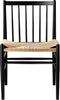 Fdb Møbler J80 Dining Chair, Black Beech, Natural Wicker