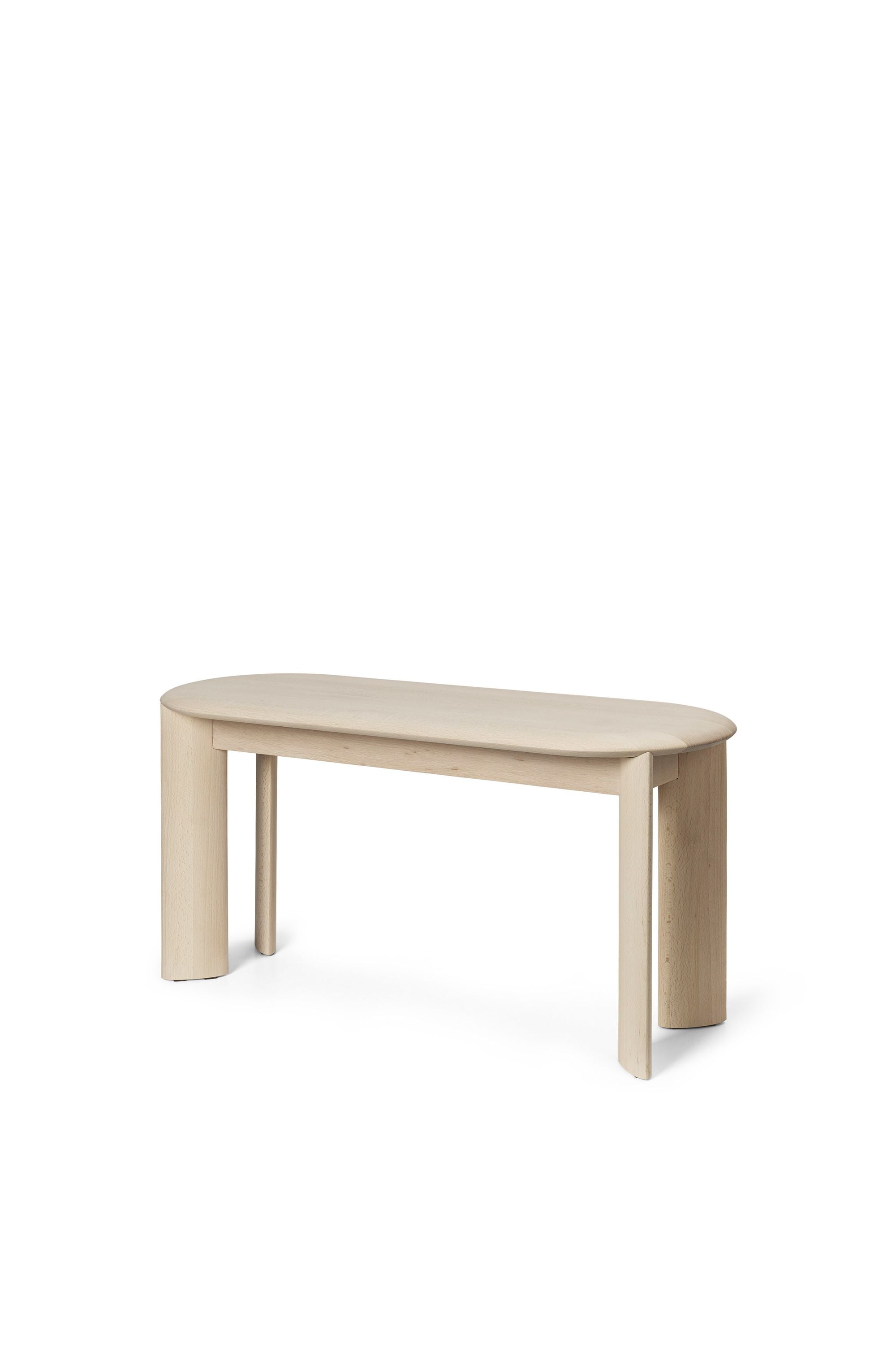 Ferm Living Bevel Bench, White Oiled Beech