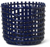 Ferm Living Ceramic Basket Large Blue