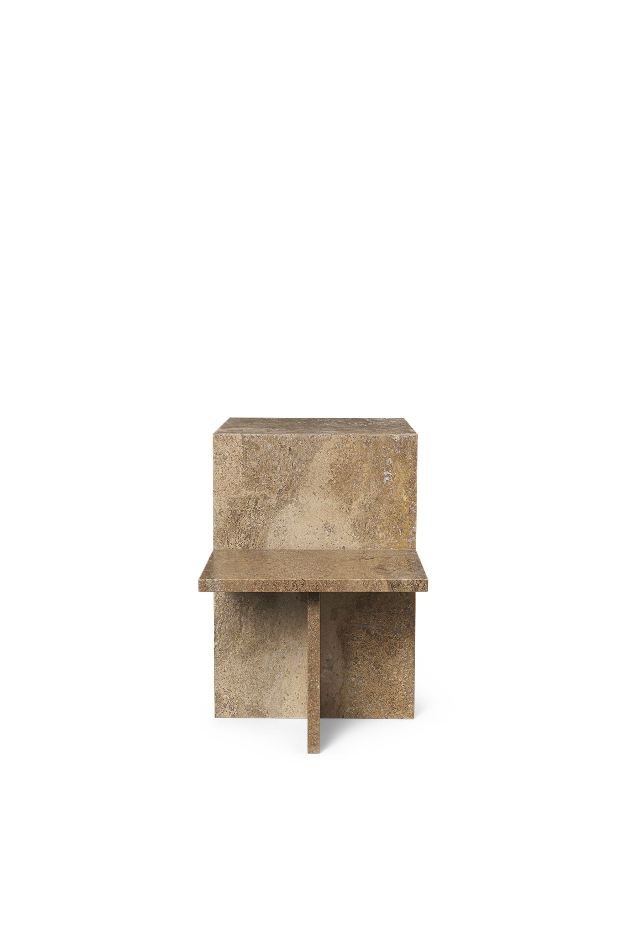 [product_category]-Ferm Living Distinct Side Table, Dark Brown Travertine-Ferm Living-5704723306641-1104267698-FER-3