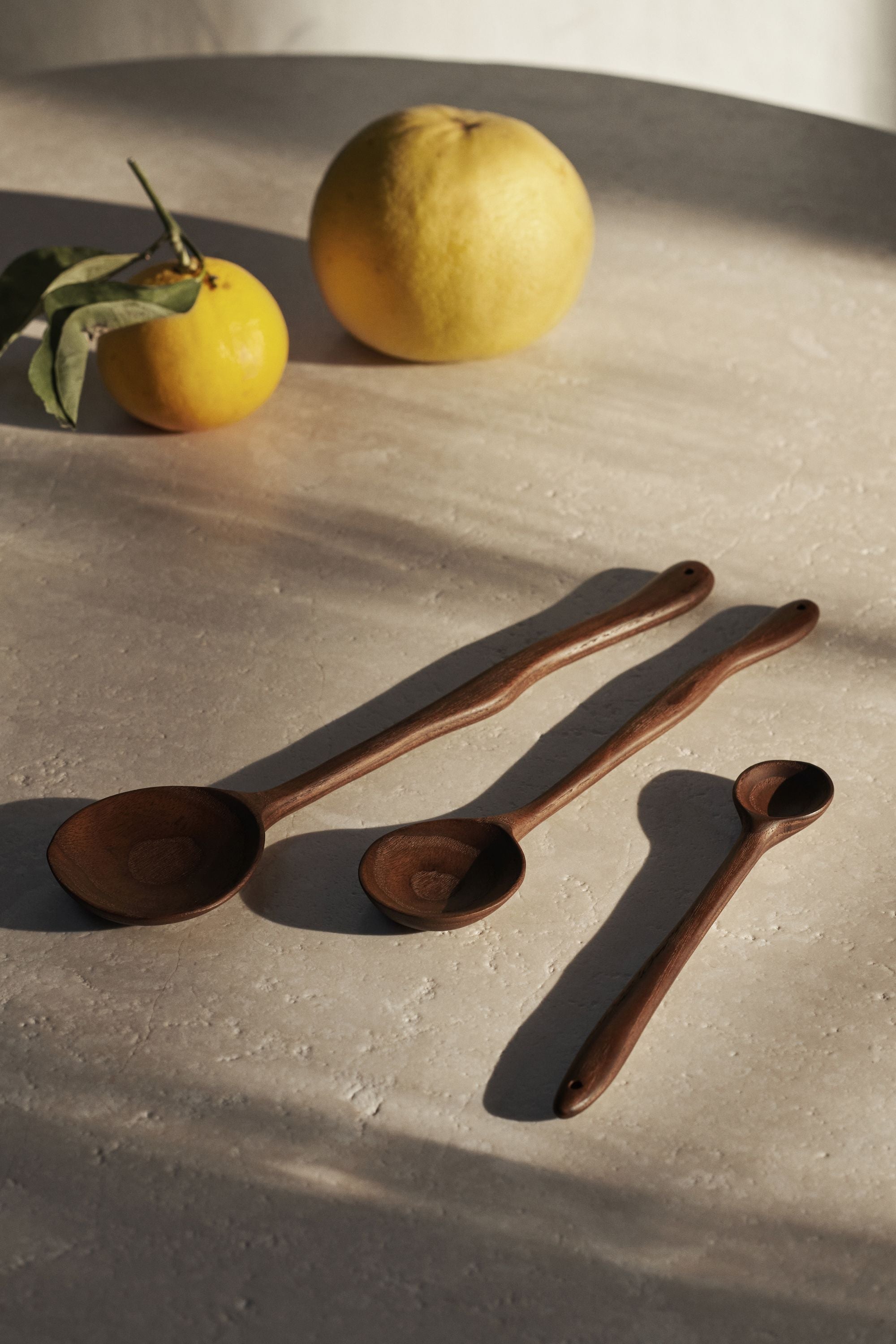 Ferm Living Meander Spoon, 25 Cm, Dark Brown