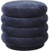 Ferm Living Pouf Round Stool Fadet Velvet Ocean 42, Small