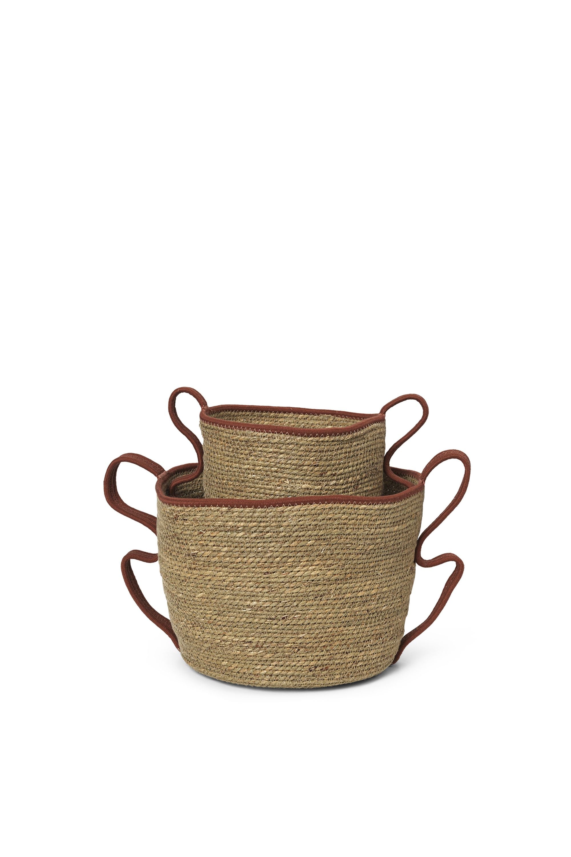 Ferm Living Verso Baskets Set Of 2, Brick