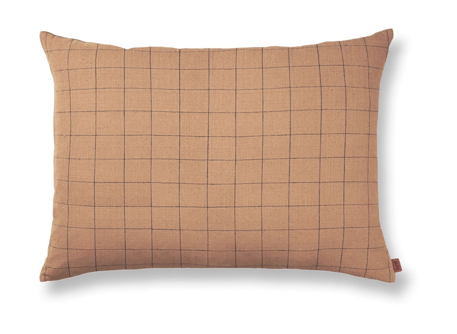 Ferm Living Brown Cotton Cushion Large, Grid