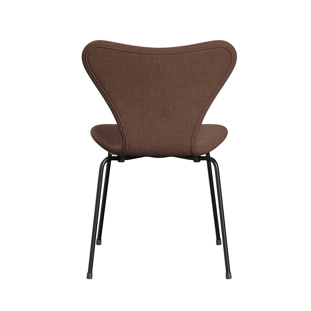 [product_category]-Fritz Hansen 3107 Chair Full Upholstery, Black/Canvas Maroon-Fritz Hansen-3107FU-CA0356-DRBL-FRI-4