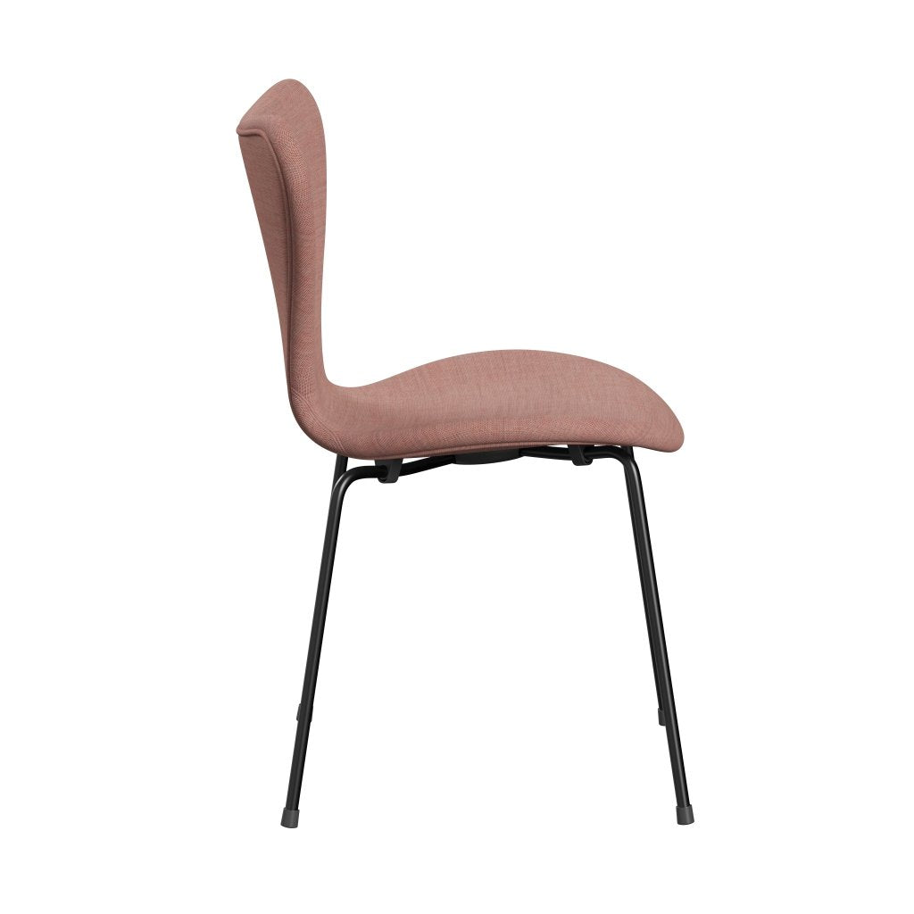 [product_category]-Fritz Hansen 3107 Chair Full Upholstery, Black/Canvas Pale Pink-Fritz Hansen-3107FU-CA0614-DRBL-FRI-3