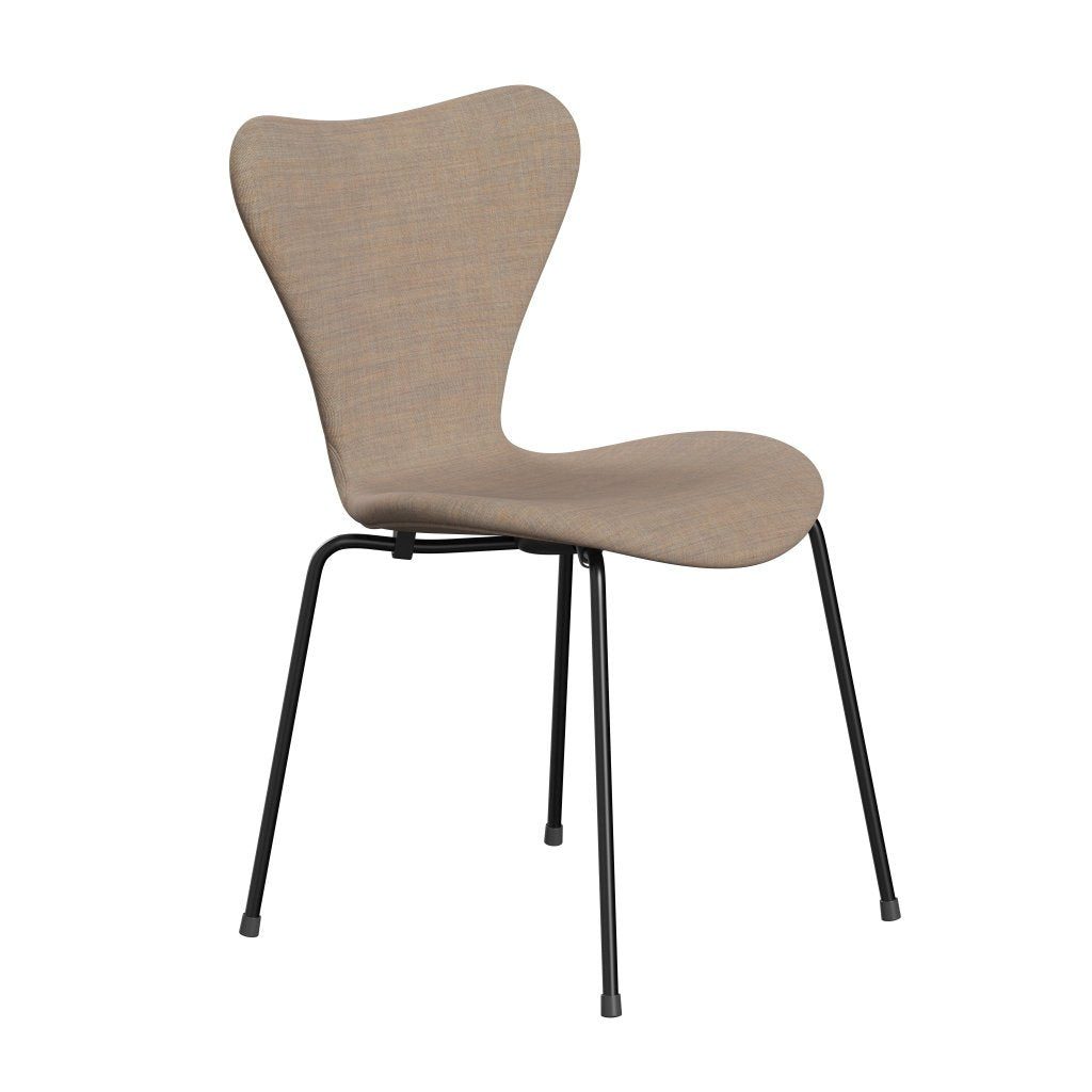 [product_category]-Fritz Hansen 3107 Chair Full Upholstery, Black/Canvas Sand-Fritz Hansen-3107FU-CA0224-DRBL-FRI-2