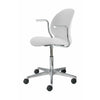Fritz Hansen N02™ Recycle Swivel Armchair, Off White/Polished Aluminium
