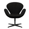  Swan Lounge Chair Black Lacquered/Hallingdal Charcoal