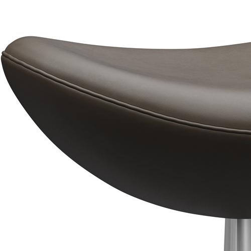 [product_category]-Fritz Hansen The Egg Footstool Leather, Satin Brushed Aluminum/Essential Stone-Fritz Hansen-3127-STSTON-SPAL-FRI-4