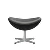 Fritz Hansen The Egg Footstool Leather, Silver Grey/Essential Black