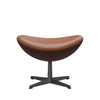 Fritz Hansen The Egg Footstool Leather, Warm Graphite/Essential Walnut