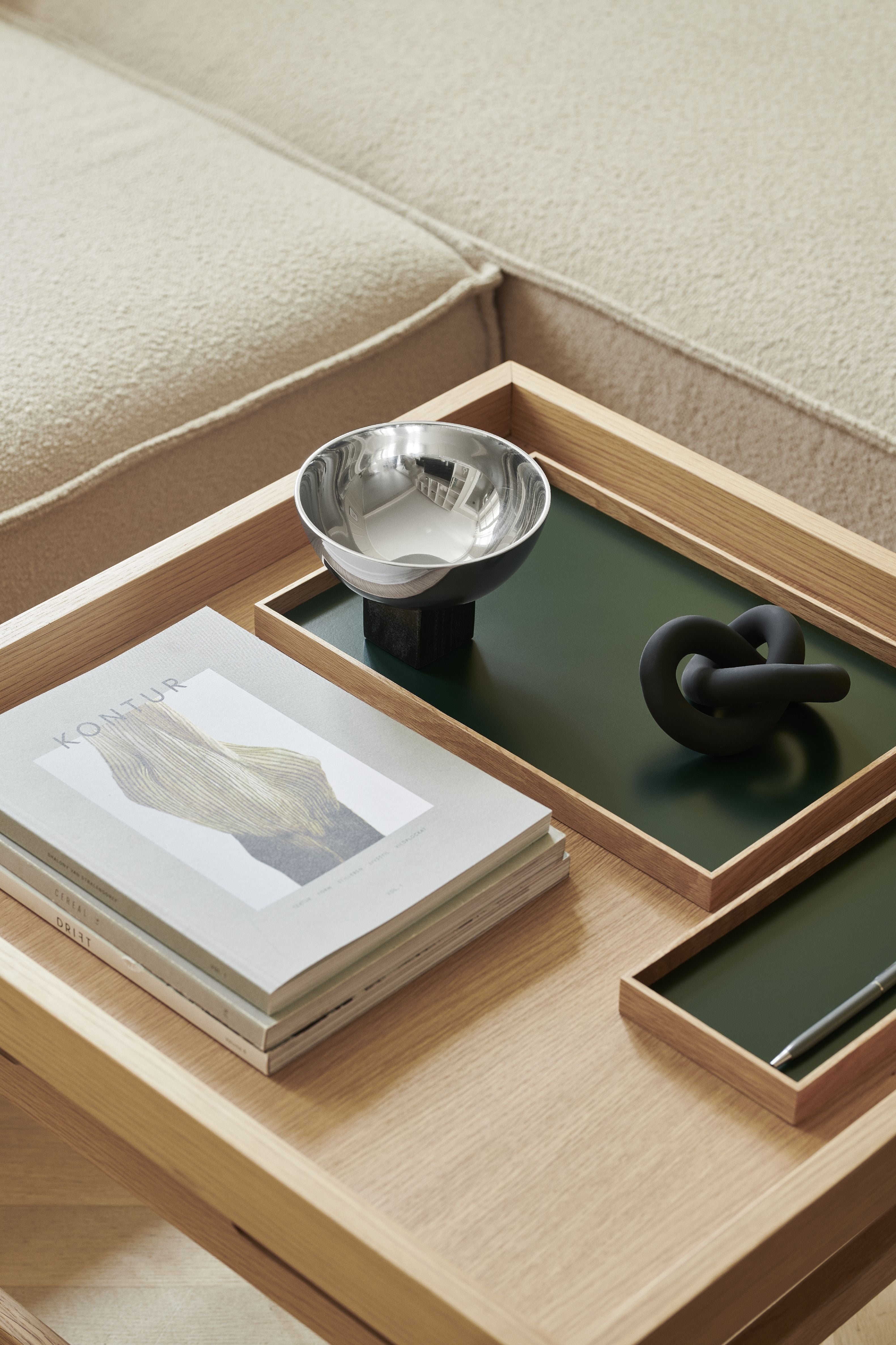 Gejst Frame Tray Oak/Green, Small