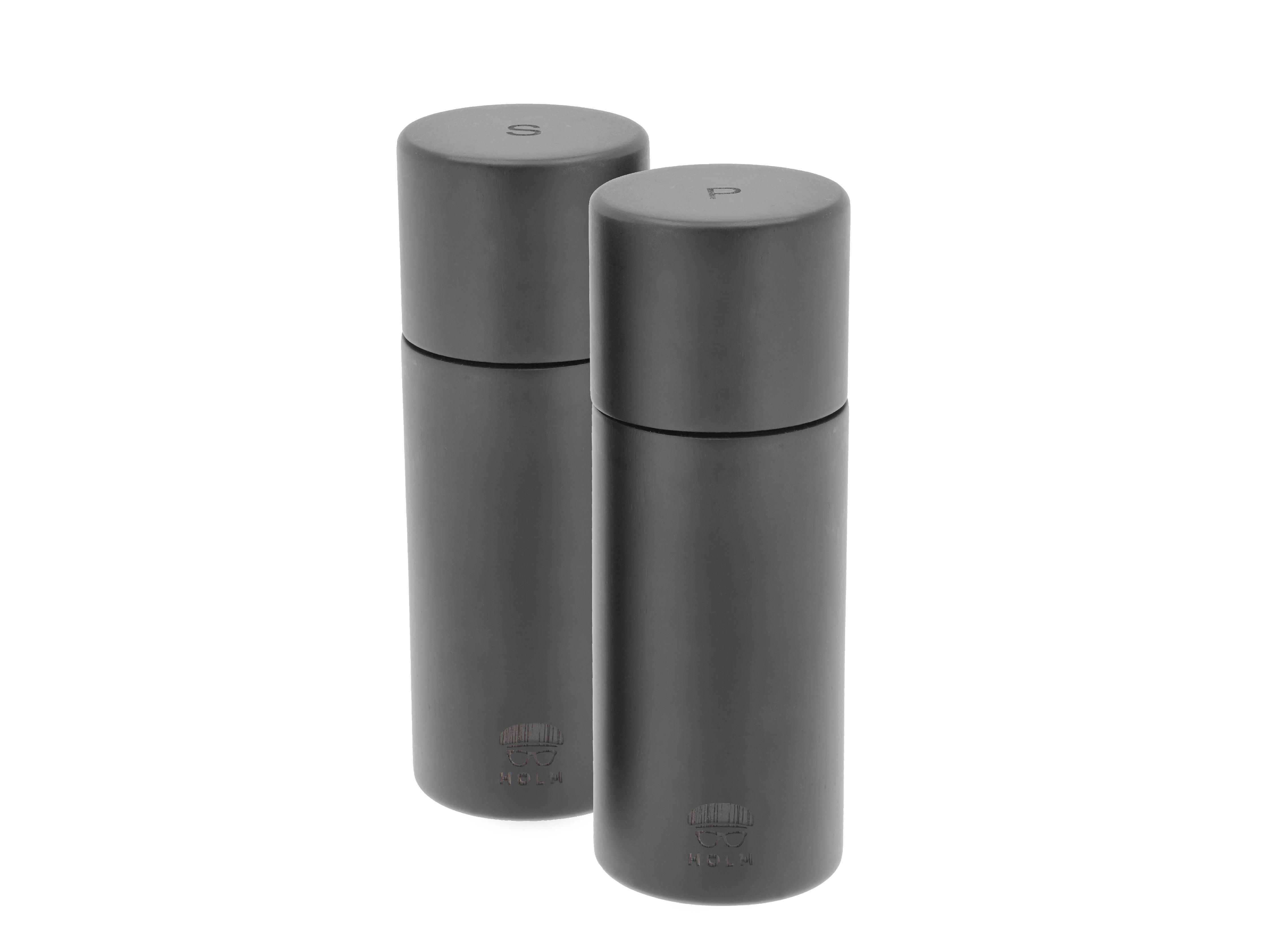 Holm Salt And Pepper Grinder Set, Black