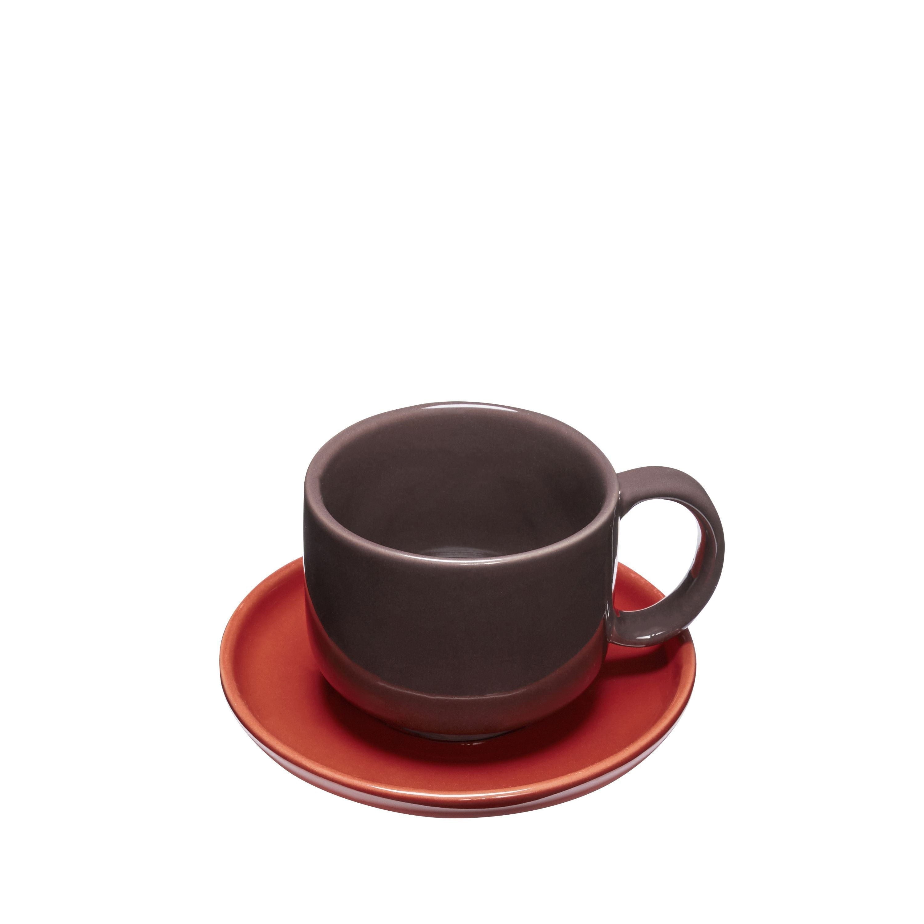 [product_category]-Hübsch Amare Mug & Saucer Set Of 2, Burgundy/Red-Hübsch-5712772129531-211707-HUB-2