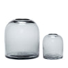 Hübsch Dome Vase Glass Smoky Grey Set Of 2