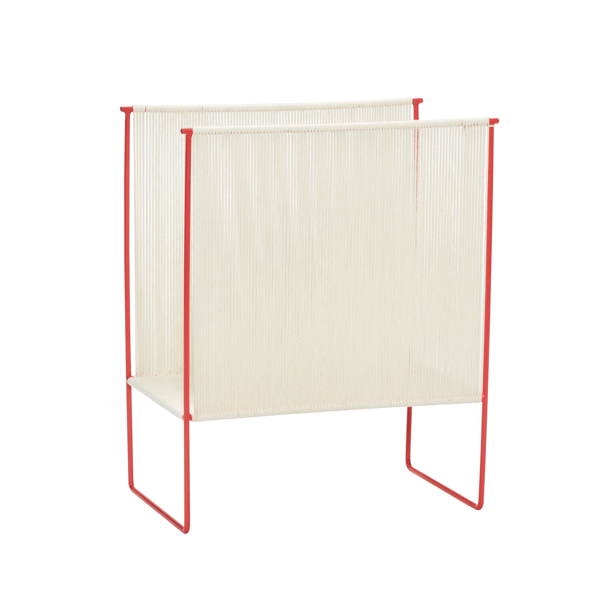 Hübsch String Magazine Holder Red/White