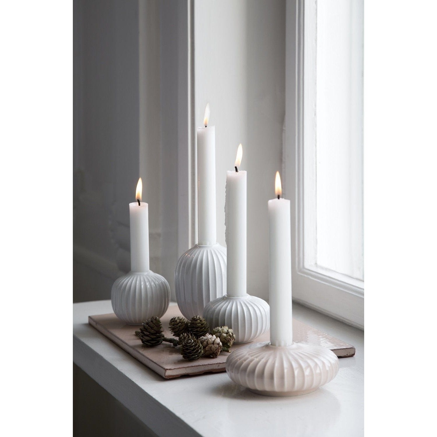 [product_category]-Kähler Hammershøi Block Candlestick ø5cm, White-Kähler-5703779991191-693134-KAE-3