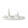 Kähler Nobili Oval Advent Candle Holder, Snow White