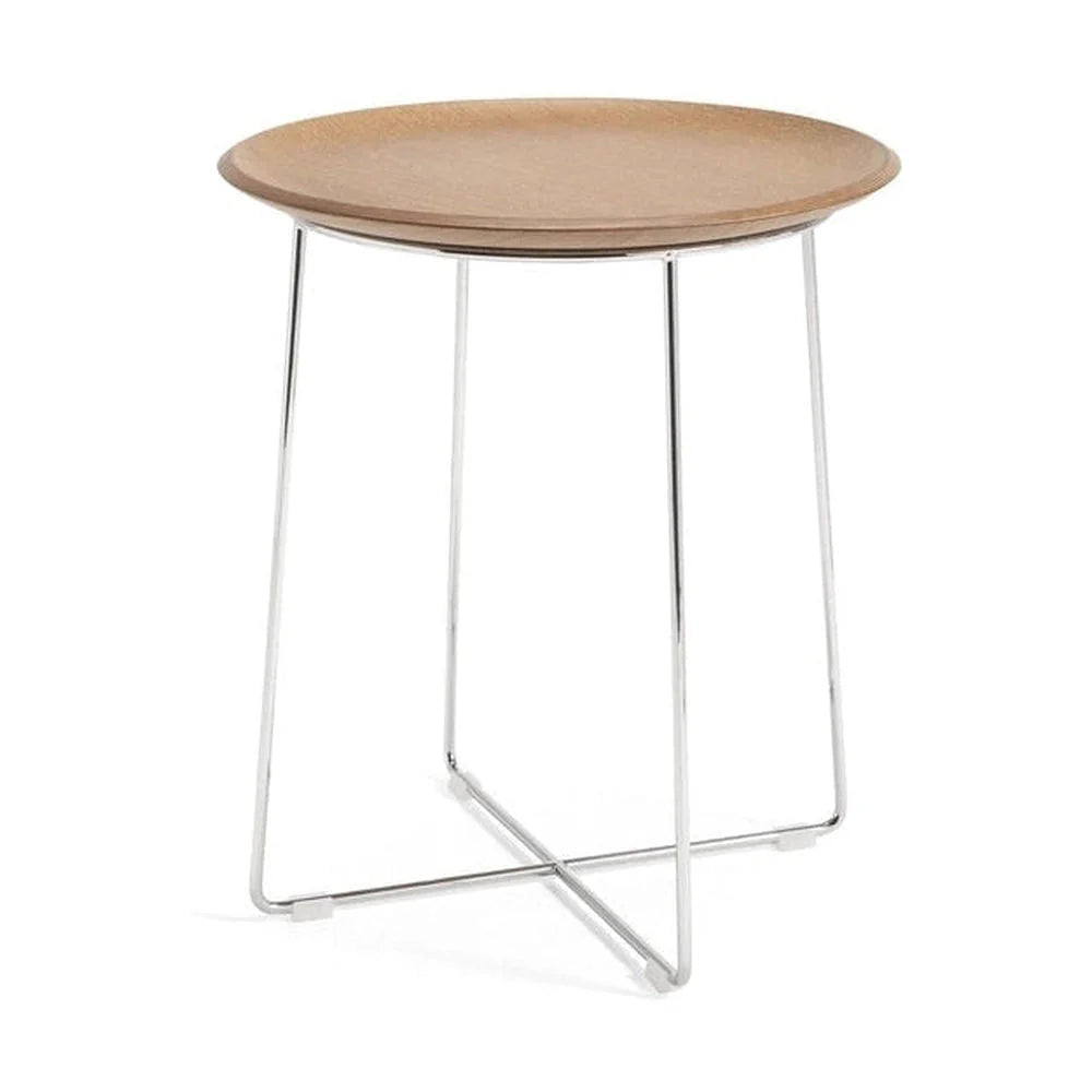 Kartell Al Wood Side Table Veneer, Light Wood/Chrome