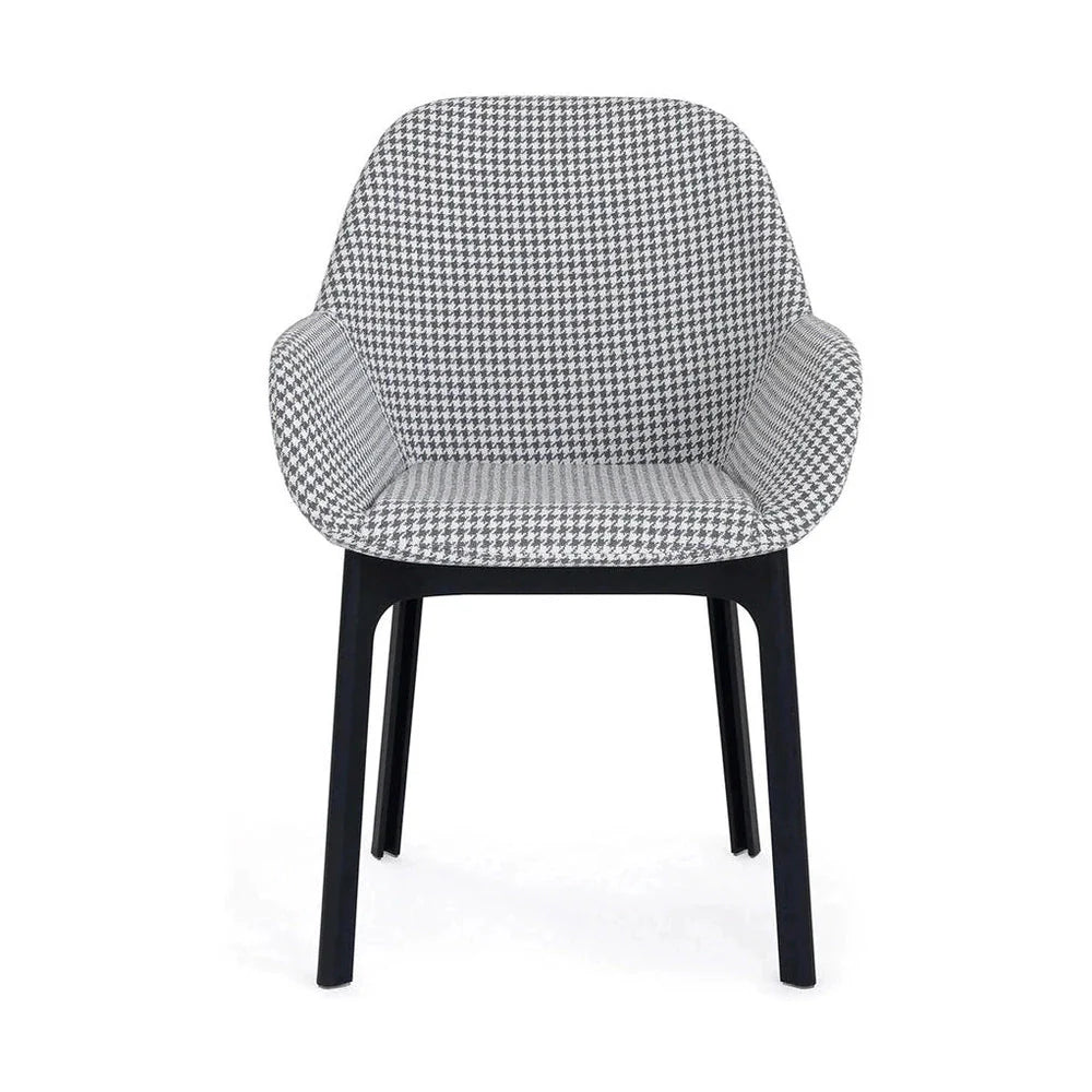 Kartell Clap Armchair, Black/Houndstooth Grey