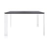 Kartell Four Soft Touch Desk 128x128 Cm, White/Black