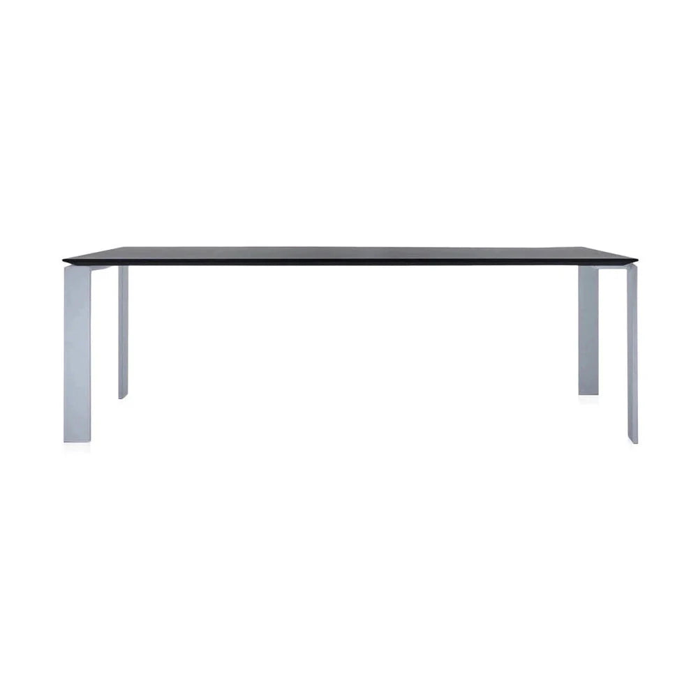 [product_category]-Kartell Four Soft Touch Desk 223x79 Cm, Aluminium/Black-Kartell-8058967225488-0450981-KAR-1