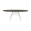 Kartell Glossy Table Oval Marble, Chrome/Aged Bronze