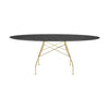 Kartell Glossy Table Oval Marble, Gold/Black