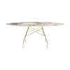 Kartell Glossy Table Oval Marble, Gold/Symphonie