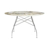 Kartell Glossy Table Round Marble, Chrome/Symphonie