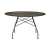 Kartell Glossy Table Round Marble, Matt Black/Aged Bronze