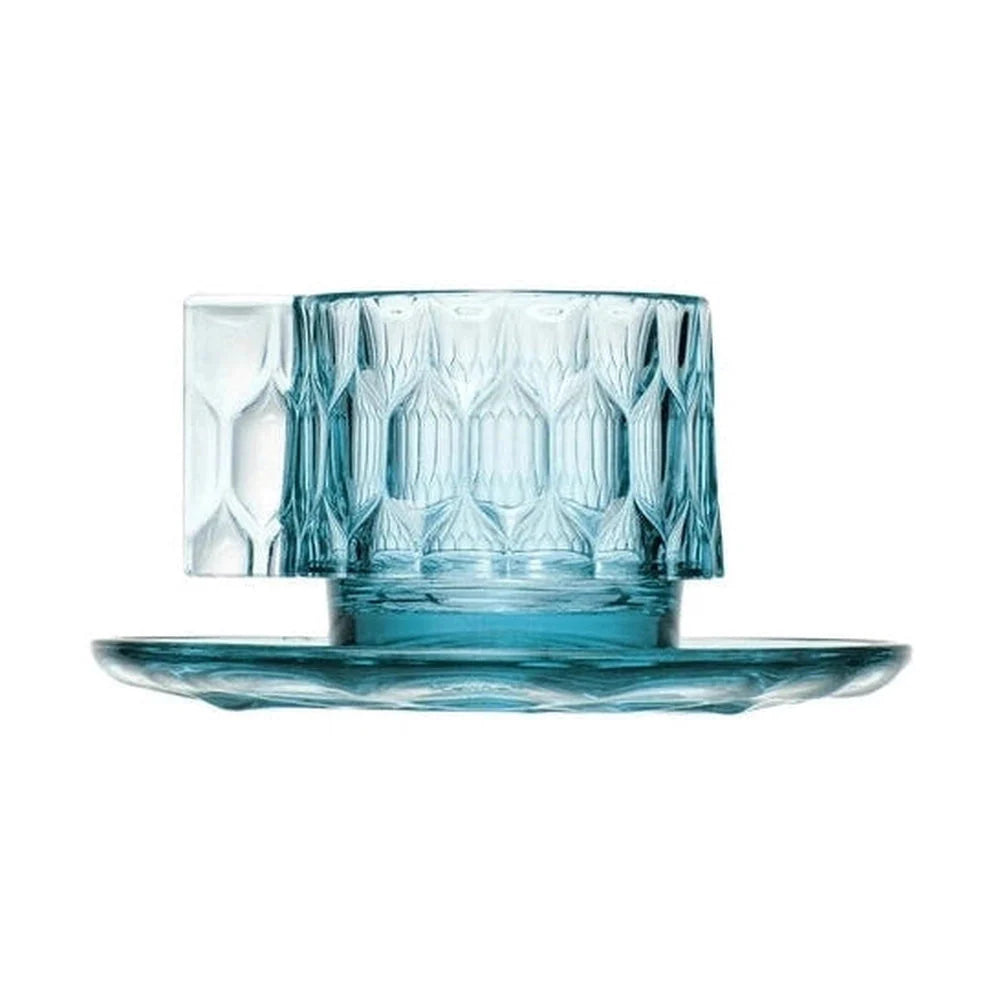 Kartell Jellies Family Set Of 4 Coffee Cups, Light Blue