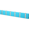 Loca Knax Horizontal Coat Rack 6 Hooks, Turquoise/Grey