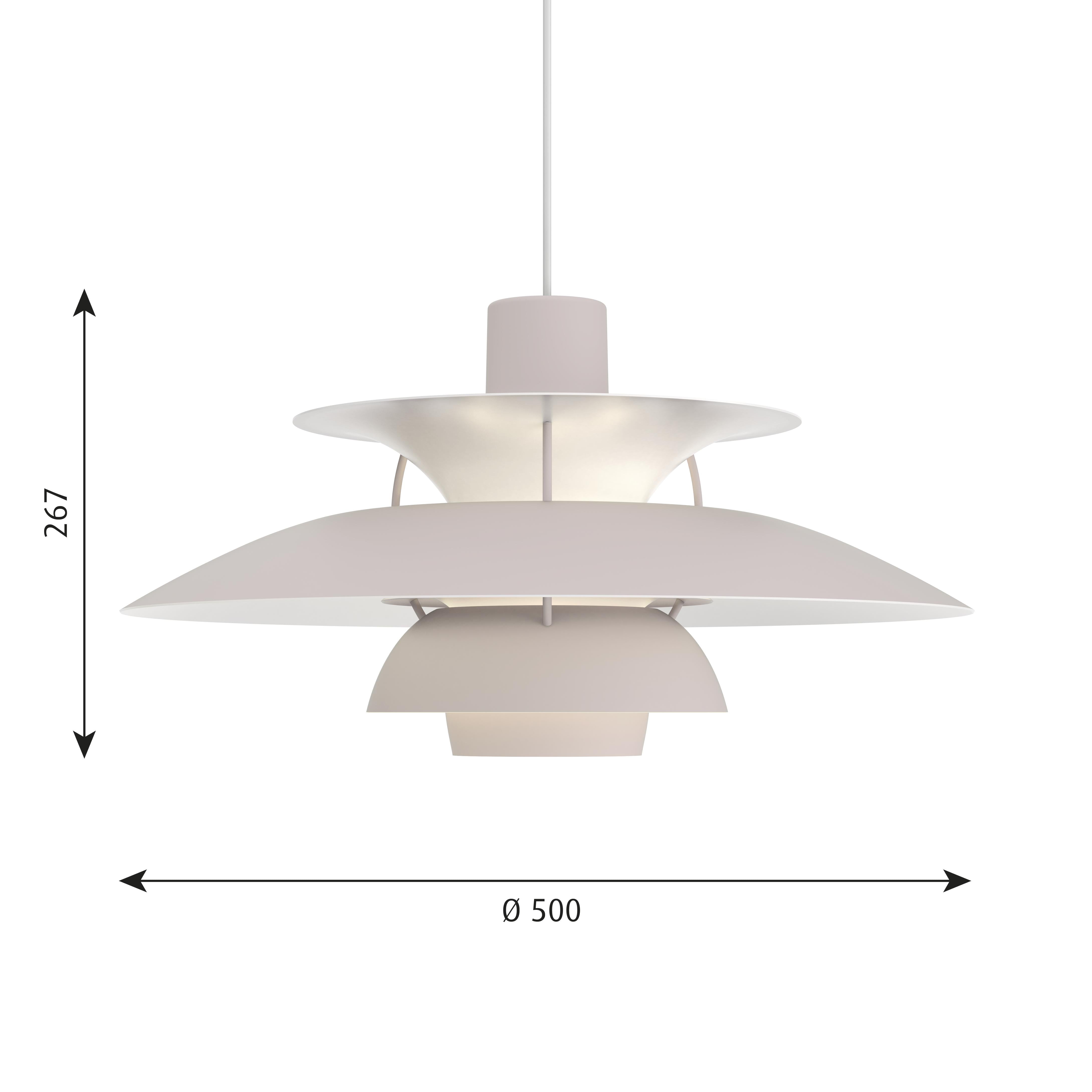 [product_category]-Louis Poulsen Ph 5 Pendant Monochrome, Oyster Grey-Louis Poulsen-5714693153176-5741113057-LOU-2