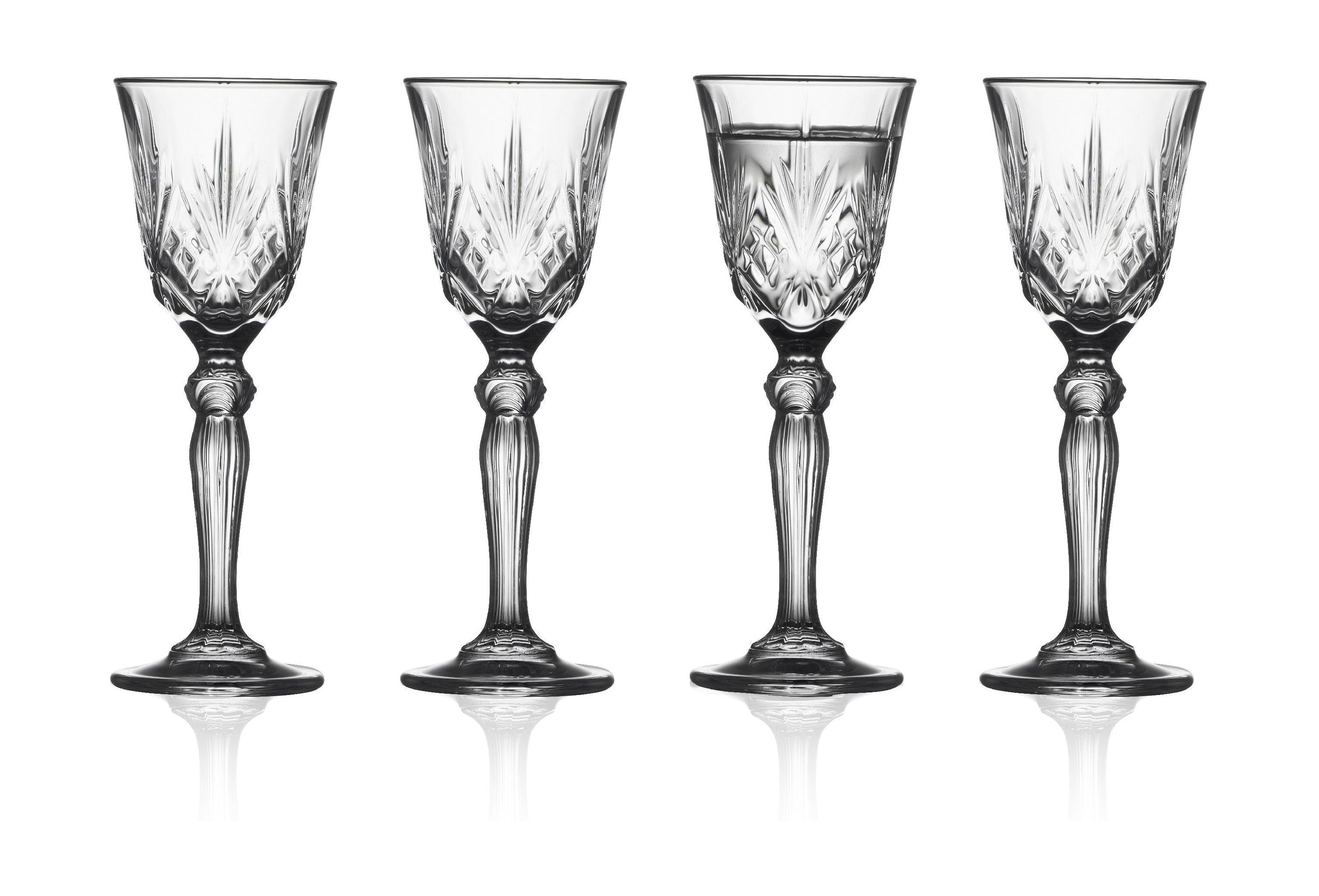 Lyngby Glas Krystal Melodia Aquavit Glass 5 Cl 4 Pcs