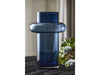 Lyngby Glas Tube Vase H: 40 Cm, Dark Blue