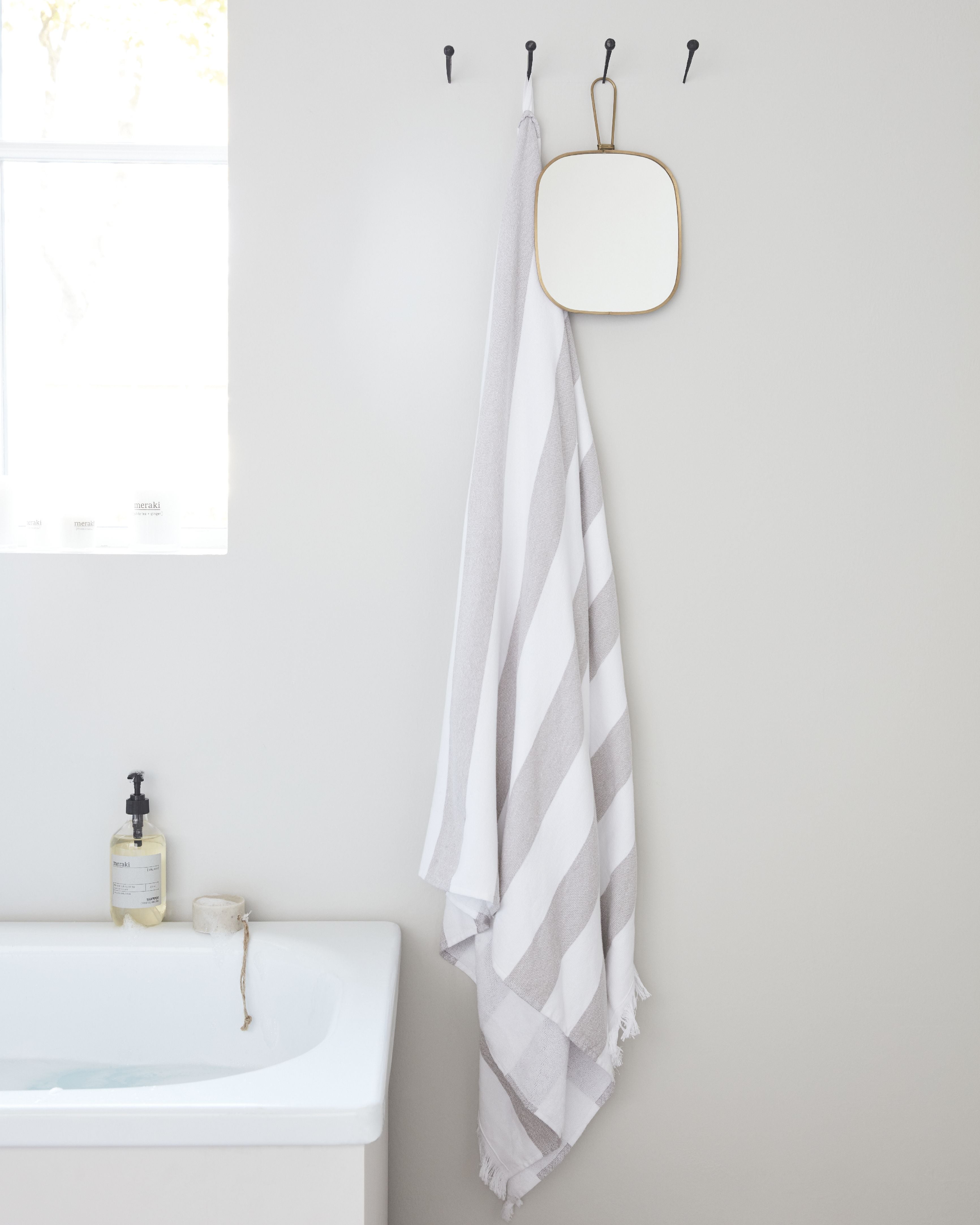 [product_category]-Meraki Barbarum Towel 100x180 Cm, White And Brown Stripes-Meraki-5707644789449-361320053-MER-7