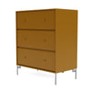 Montana Carry Dresser With Legs, Amber/Matt Chrome