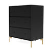 Montana Carry Dresser With Legs, Black/Brass