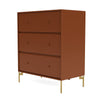 Montana Carry Dresser With Legs, Hazelnut/Brass