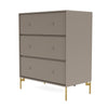 Montana Carry Dresser With Legs, Truffle/Brass