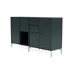 Montana Couple Sideboard With Legs, Black Jade/Matt Chrome