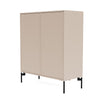 Montana Cover Cabinet With Legs, Clay/Black