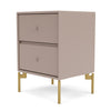 Montana Drift Drawer Module With Legs, Mushroom Brown/Brass