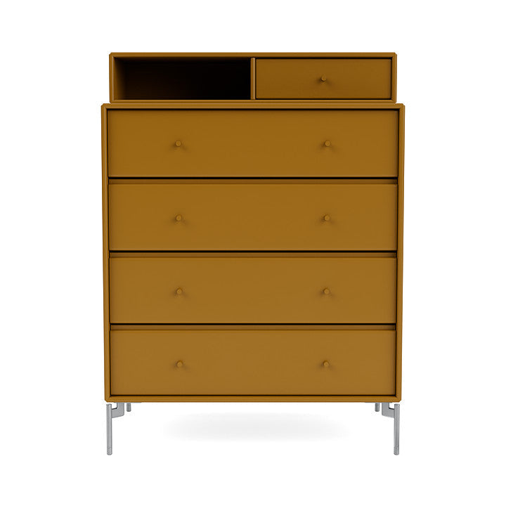 [product_category]-Montana Keep Chest Of Drawers With Legs, Amber/Matt Chrome-Montana Furniture-5714322261234-0000KEEP-142-01-MON-2