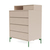 Montana Keep Chest Of Drawers With Legs, Clay/Parsley