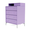 Montana Keep Chest Of Drawers With Legs, Iris/Matt Chrome