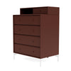 Montana Keep Chest Of Drawers With Legs, Masala/Snow White