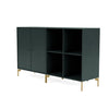 Montana Pair Classic Sideboard With Legs, Black Jade/Brass